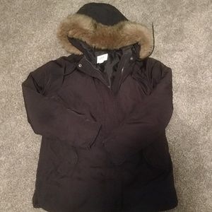 Old Navy hooded faux fur trim parka